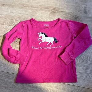 Gymboree Pink Unicorn Long Sleeve Tee